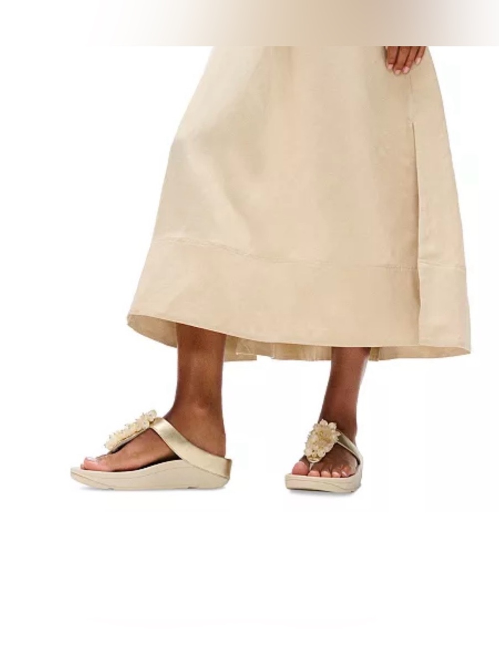 Women's Size 9 Fino Bead Cluster Toe Post Slip-On Sandals - Picture 6 of 8
